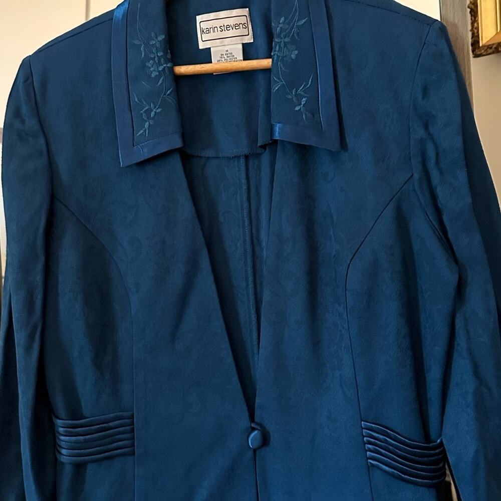 Karen Stevens Vintage Women's Blue Jacket Size Medium - Picture 5 of 7